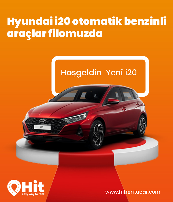 Hyundai i20 otomatik benzinli araclar filomuzda!